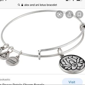 Alex and Ani Lotus Peace Bracelet in Silver